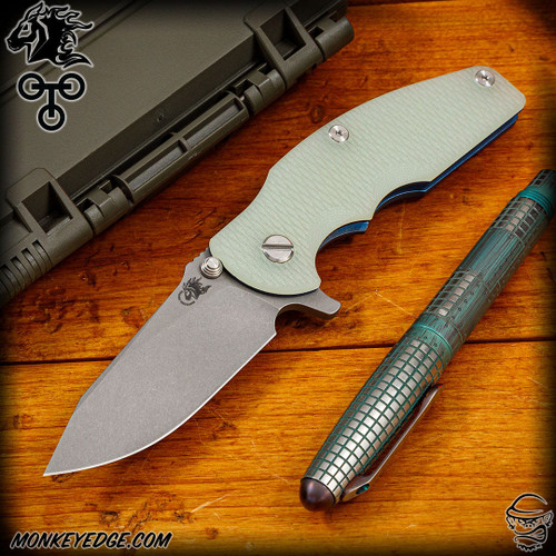 Hinderer Knives: Jurassic Slicer w/Tri-Way - Battle Blue
