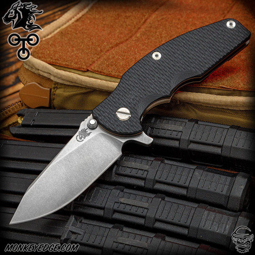 Hinderer Knives: Jurassic Slicer w/Tri-Way - Stonewashed Bronze/Black (RHK1896)