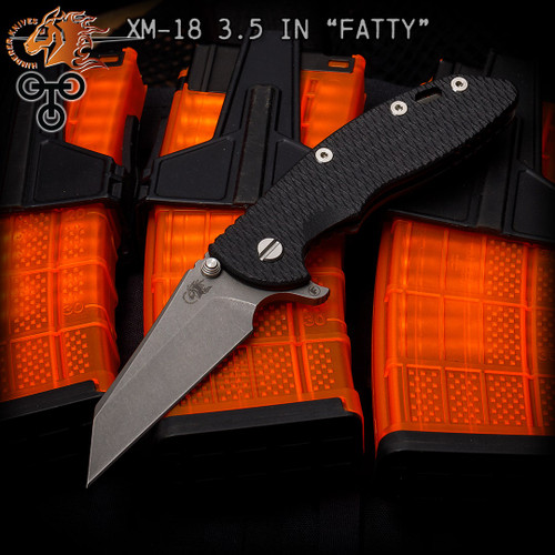 Hinderer Knives: XM-18 3.5 inch Fatty Wharncliffe - Working Finish