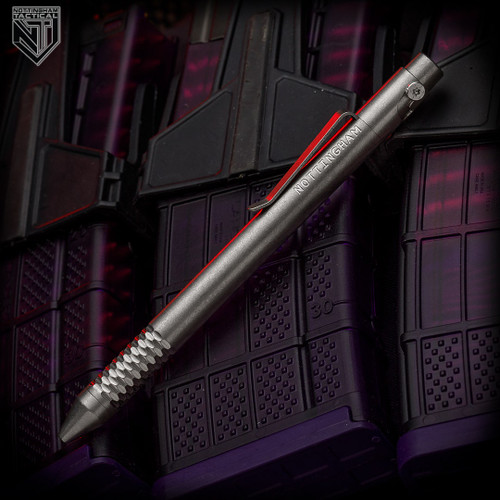 Nottingham Tactical Pen: G2 Full Size - Titanium - Carved Grip