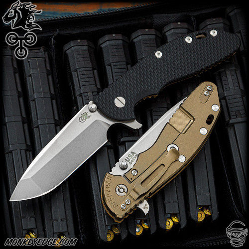 Hinderer Knives: XM-24 Spanto w/Tri-Way - Stonewashed Bronze