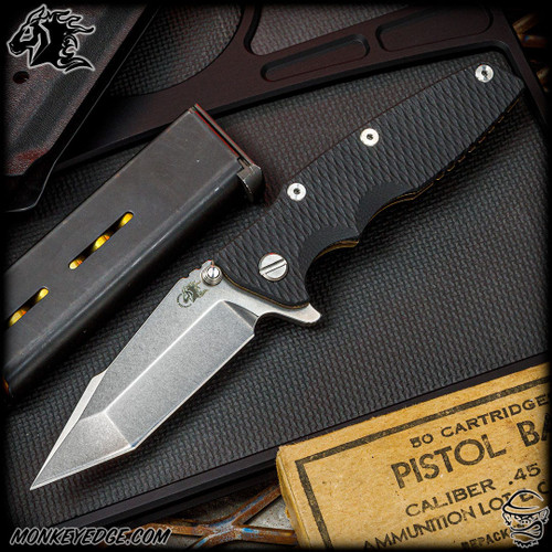 Hinderer Knives: Eklipse 3.5 Inch Harpoon Tanto - Stonewashed Bronze