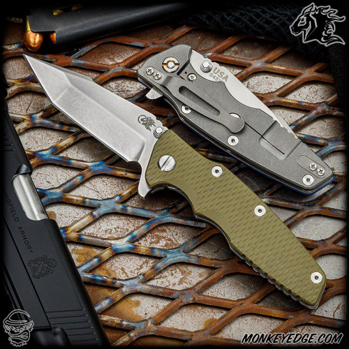 Hinderer Knives: Eklipse 3.5 Inch Harpoon Tanto - Working Finish w/Stonewashed Blade