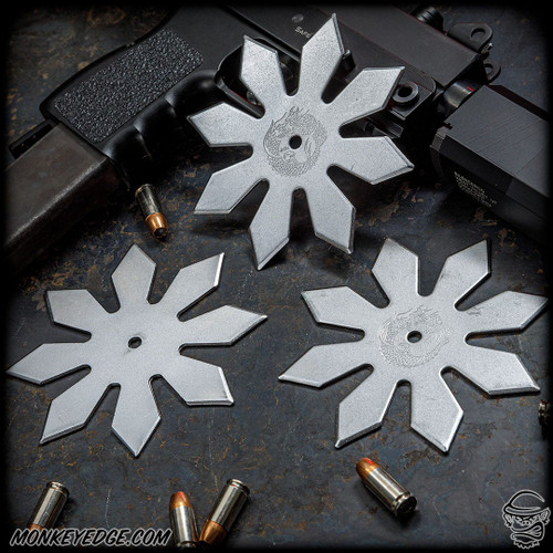 Japanese Vintage 1980's Shuriken: Eight Point (Set of 3 Stars) - Natural