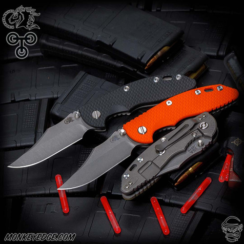 Hinderer Knives: XM-18 3.5 inch Non-Flipper Bowie - Working Finish