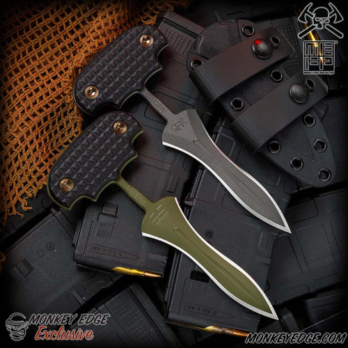 RMJ Tactical Fixed Blade: Reaver Dagger - Monkey Edge FRAG Pattern