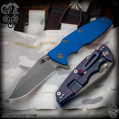 Hinderer Knives: Eklipse 3.5 Inch Harpoon Spanto - Battle Blue