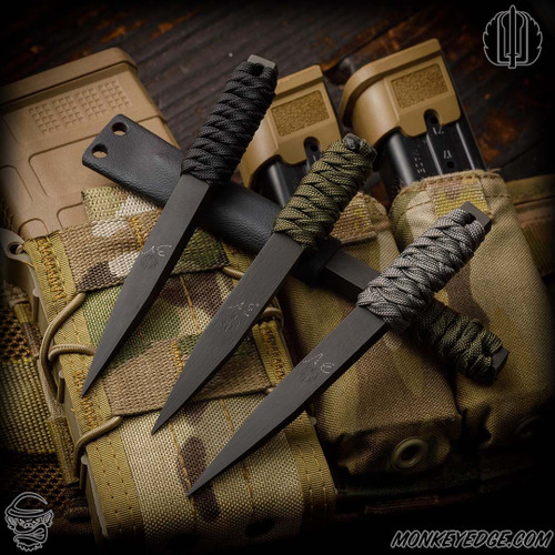 Strider Knives Fixed: LM Nail - Black/Cord Wrapped (5 inch 3V)