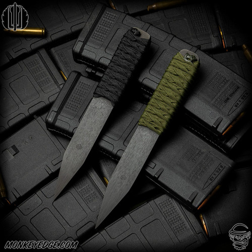 Strider Knives Fixed: LM Nail Wide Body - Black/OD Green Cord Wrapped (7 inch CPM154) (SK2663)