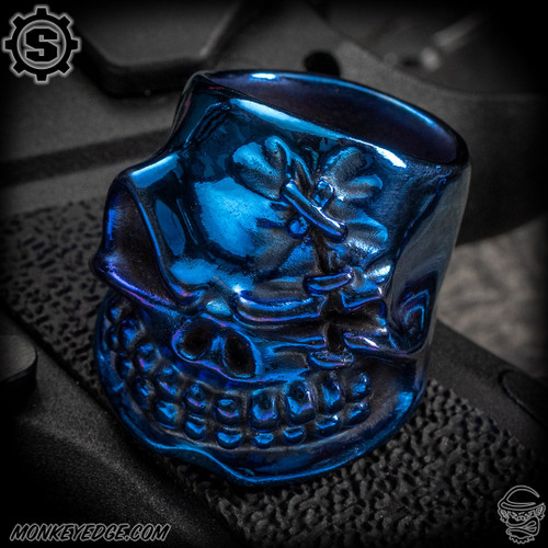 Starlingear Ring: Slickster Puncher w/Stitches - Titanium Blue