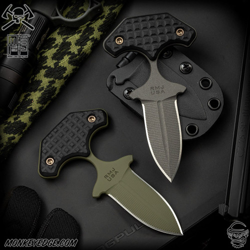 RMJ Tactical Fixed Blade: BUB Dagger (Magnacut) - Monkey Edge FRAG Pattern 