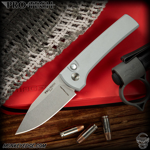 Pro-Tech Knives: Scapegoat Compact (Chaves Design) - Stonewashed/Grey - CCKS