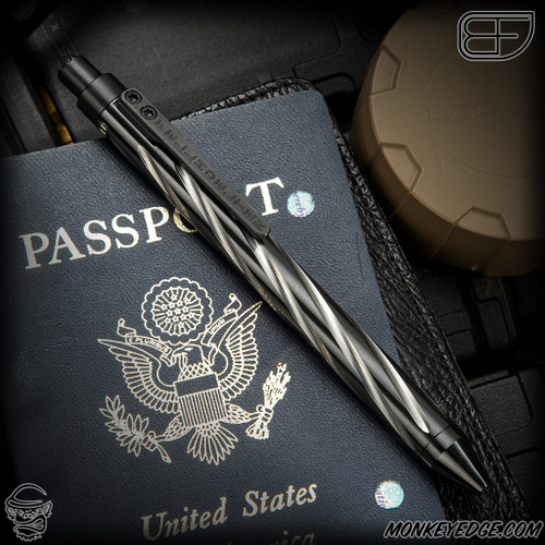 Fellhoelter TiCkler Pen - Zirconium Spiral Fluted Tuxedo - Cptn Axel Collab