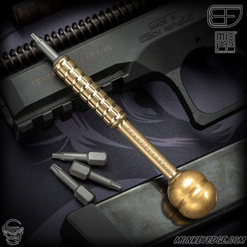 Fellhoelter Screw-It: Bronze Monkey Edge FRAG Pattern w/Brass Ball
