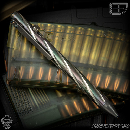 Copy of Fellhoelter TiBolt Pen - Zirconium Spiral Fluted everse Tuxedo w/Nihls Kohring Bolt - Cptn Axel Collab