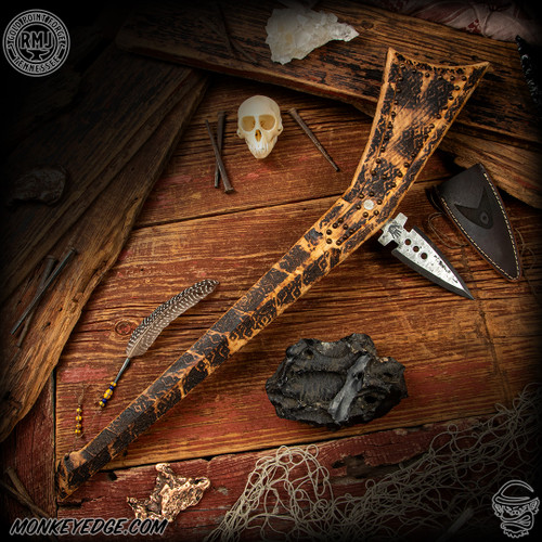 RMJ Tactical: Gold Point Gun Stock War Club - File Branded/Thunderbird