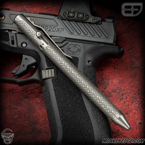 Fellhoelter TiBolt Pen - Titanium Two Tone Celtic - Left Handed