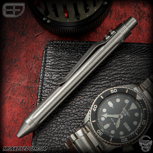 Fellhoelter TiCkler G2 Pen - Titanium Tumbled Straight Fluted