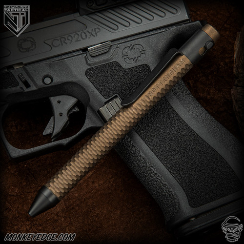 Nottingham Tactical: Standard Pen - Titanium Midnight Bronze Carved - Double Lock