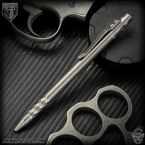 Nottingham Tactical Pen: G2 Full Size TB 360 - Titanium Tumbled w/Digital Grip