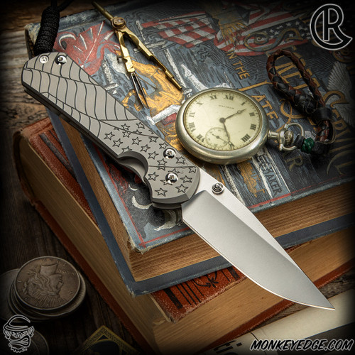Chris Reeve Knives Folder: Sebenza 31 Large - Drop Point Forever Flag Left Handed
