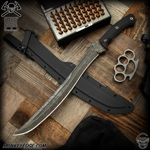 RMJ Tactical Fixed Blade: Wyvern - Acid Etched/Monkey Edge FRAG Pattern 3V Syndicate