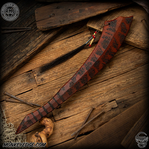 RMJ Tactical: Gold Point Red Stick War Club - Thunderbird - Dark Red