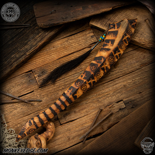 RMJ Tactical: Gold Point Red Stick War Club - Sun Cross/Raven - Natural