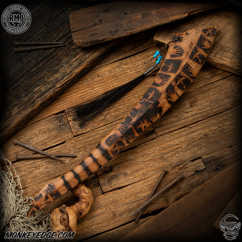 RMJ Tactical: Gold Point Red Stick War Club - Ochre Hand/Raven - Natural