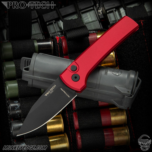Pro-Tech Knives: Scapegoat Compact (Chaves Design) - Black/Red