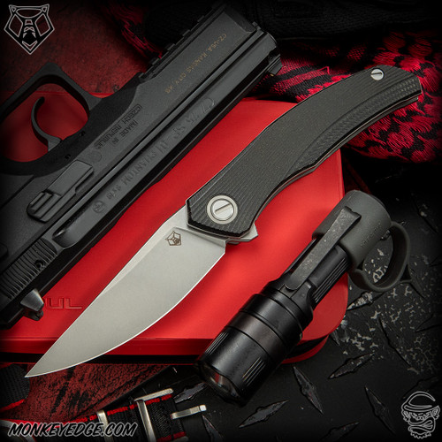 Shirogorov Knives: Q95 Ursus - Tumbled/Black Micarta