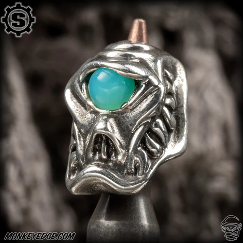 Starlingear Bead: Slyclops - Silver/Peruvian Opal