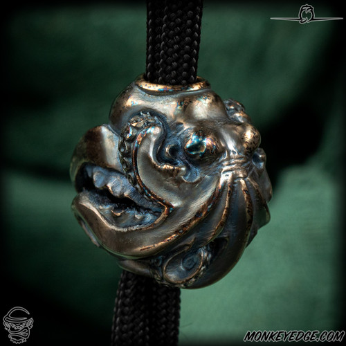 Dmitry Streltsov Bead: Netsuke Octopus - Cobalt