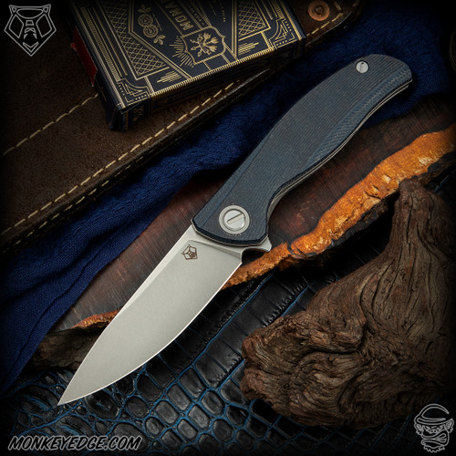 Shirogorov Knives: F95 Ursus - Tumbled/Blue Micarta