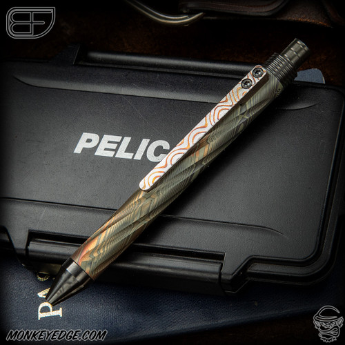 Fellhoelter TiCkler G2 Pen - Nichols Damascus Spiral Fluted - Cptn Axel Collab