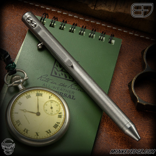 Fellhoelter TiBolt Pen - Titanium Tumbled Smoothie - Left Handed