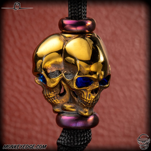 Dmitry Streltsov Bead: Tri-Skull Large - Titanium