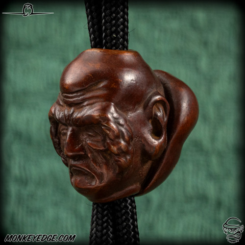 Dmitry Streltsov Bead: Netsuke Mask - Copper Patina
