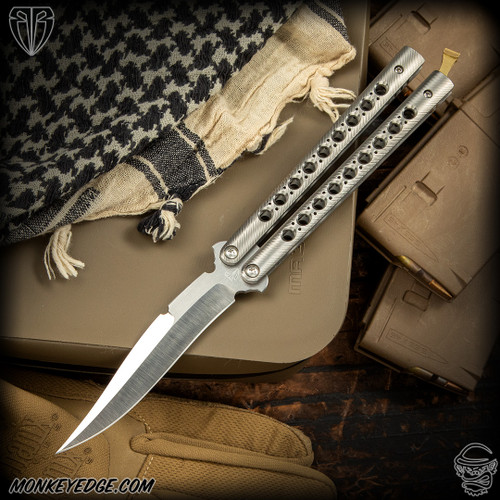 Biegler Bladeworks Custom Stink Finger Balisong - Satin 36 Chambers