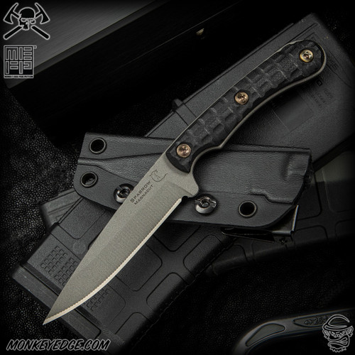 RMJ Tactical Fixed Blade: Sparrow - Tungsten Monkey Edge FRAG Pattern (Magnacut)