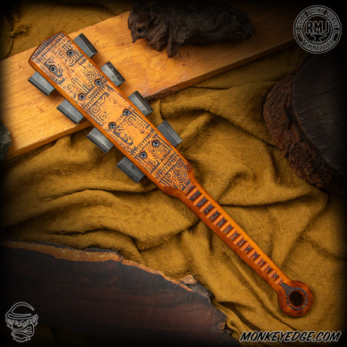 RMJ Tactical: Gold Point Small Aztec War Club - Aztec Pottery - Brown