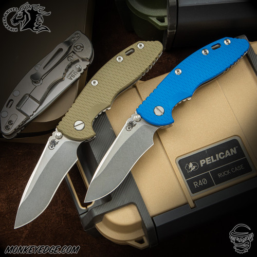 Hinderer Knives: XM-18 3.5 inch Non-Flipper Recurve - Stonewashed