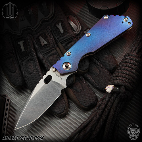Strider Knives Folder: SMF CC Dagger Grind - Stonewashed/Flamed
