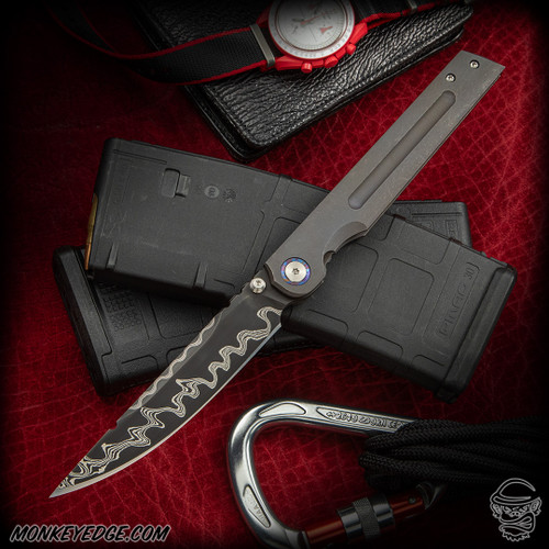 Monkey Edge - Old Dominion Knifeworks: Slenderman - Damascus/Titanium