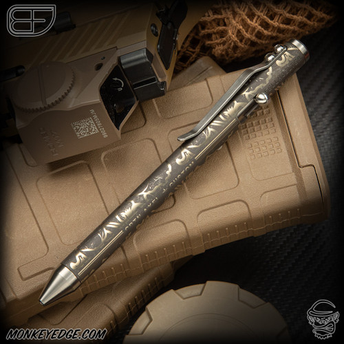 Fellhoelter TiBolt Pen - Titanium Hibiskull - Cptn Axel Collab