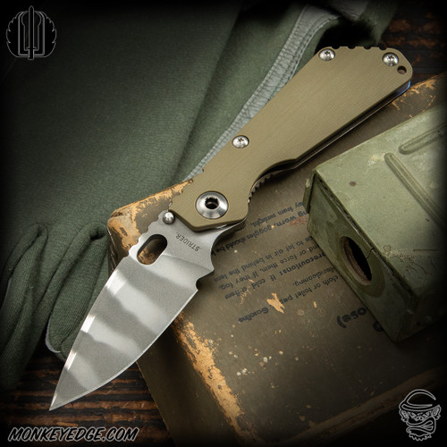 Strider Knives Folder: SnG CC Dagger Grind - Two Tone/Green G10