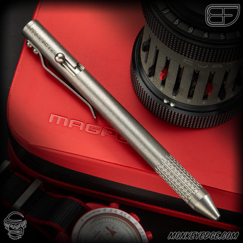 Fellhoelter TiBolt Pen - Titanium Tumbled w/Drip Tip