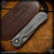 Chris Reeve Knives Folder: Sebenza 31 Small Inlay - Drop Point Black Micarta Raindrop Damascus