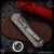 Chris Reeve Knives Folder: Sebenza 31 Small - Drop Point Raindrop Damascus