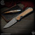 Chris Reeve Knives Folder: Sebenza 31 Small Inlay - Drop Point Natural Micarta Raindrop Damascus